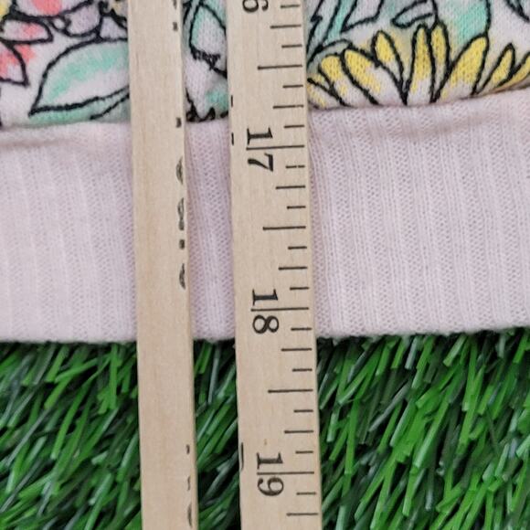 Vintage 80s Floral AOP Sweater Womens Small 18x18 Boxy - Picture 6 of 10